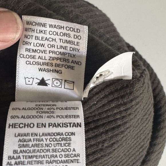 BERNE Mens Army Green Workwear Heavy Hoodie Size 2XLT Insulated Full Zip Lined - Picture 7 of 9